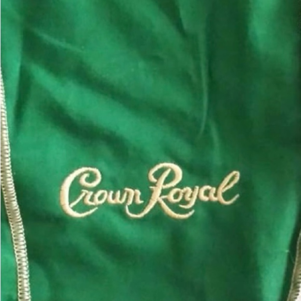 Crown Royal draw string bag.
